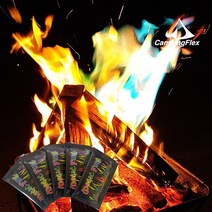 (캠핑플렉스) 마법불꽃 10g/15g/25g/30g 5개/10개 감성 캠핑 불멍 매직파이어 레인보우 불꽃 참나무장작 마법가루, 07. 마법불꽃 25g 10개