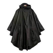 오가와 일본제 레인코트 레인판초 남성용 여성용 자전거 프리사이즈 103cm 그레이 발수 방수 워터스톱테이프 반사테이프 수납가방포함, 블랙