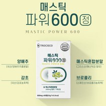매스틱+양배추 알약형 60T 메스틱검 감초 회화열매 등 식이섬유 직장인 회식 청소년 수험생 학생 성인