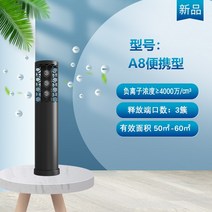 기 센리펩티드 음이온 발생기 가정용 에코클래스 소립자 휴대용 공기청정기, 01 블랙A8휴대형