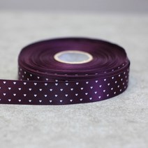 포도주 작은하트-공단리본 15mm 10마 (25mm)