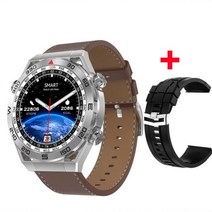 스마트워치 등산시계 러닝시계 마라톤시계 DT 울트라 메이트 남자 HD 스크린 나침반 블루투, Silver Brown
