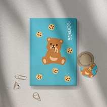 아트박스/컨티뉴 Tiny Cokkie conteenew 레더커버 노트 다이어리 일기장, 줄노트