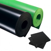 흑색고무판 미끄럼방지 방진고무판 M 재단 녹색 검정 1M 책상 바닥 깔판, 녹고무판_4.8mm_910mm(1M가격-이어서발송)