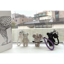 블링블링 곰돌이 열쇠고리, one size, 퍼플