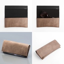 마트498 플랫 가죽 선글라스케이스 브라운 선글라스집 안경정리함 편광선글라스 휴대용안경집 안경통 안경파우치