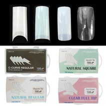 네일윈도우 네일국가고시 손톱연장 손톱보수 인조손톱/네일팁, 1팩, 네츄럴레귤러팁 100pcs