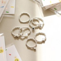 은볼 비즈반지 만들기 시즌2 DIY 14종 [925 실버 볼 자개 클로버 돌고래 나비 하트 우정 링 반지 키트], 14. 실버볼 하트 3mm
