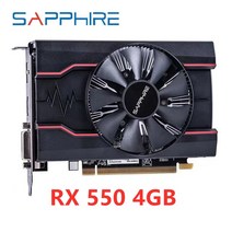 그래픽카드 사파이어 RX550 4GB 그래픽 카드 GPU Radeon 2GB 비디오 호환 GTX RTX PC 데스크탑 컴퓨터 게임 맵, [02] RX550 4GB