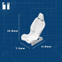 1/64 레진 레카로 프로 Rms 스파르코 신부 레이싱 스포츠카 유아 안전 시트 의자 장면 수정 도색되지 않은 흰색 모델, [04] race