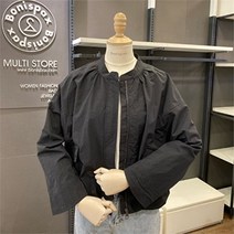 보니스팍스 NC02 밑단 시보리 하이넥 숏점퍼 B12JP020