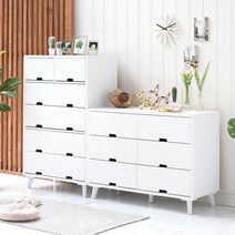 리빙인도무스 스칸디나비아 라인 5단 서랍장, 라인3단 화이트