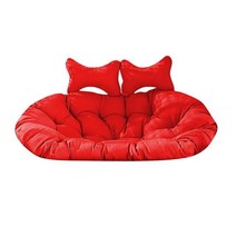 흔들의자 스윙 원목 락킹 쿠션 바구니 두꺼운 등나무 의자 패드 소파 정원 흔들 의자, 빨간색