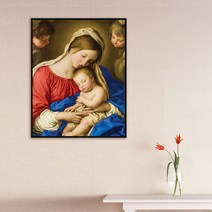[더벨라] 사소페라토 - 성모 마리아와 아기 예수 그리고 두 천사 Madonna and Child with Two Cherubs 모던프레임 캔버스액자