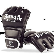 MMA 오픈핑거 글러브 종합격투기 글러브, 블랙