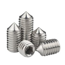 M2.5 콘 무두 볼트 DIN916 실버 육각 소켓 스테인리스 스틸 서스 304 그럽 스크류, M2.5 (20개), 8mm