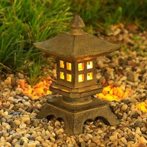 정원 동물 조형물 인테리어 소품 궁전등 태양광등 램프 장식, 일본 등대(태양열)