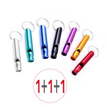 [1+1+1] 호신용호루라기 3개 (칼라 스텐 호루라기 1호 1P+1P+1P=3P) 휴대용 호신용품 경보기 경보음 스포츠 호각 휘슬 호신벨, 실버3P
