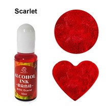 액상 충진기 주입기 액체 소분 액상 포장 재미를 위한 10ML 에폭시 수지 안료 액체 잉크 확산 DIY 금형 착, 08 Scarlet