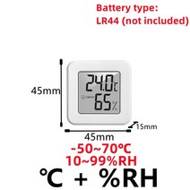 온도계측기 자기온도계 미니 LCD 디지털 온도계 습도계 실내 온도 편리한 센서 게이지 악기 케이블, 10 T RH-MINI-B