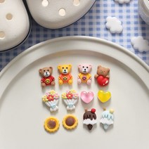 (플로라스토어) 꿀조합 뷰캐곰 12종 세트 슈참스 비츠 슬리퍼 실내화 신발장식 악세사리 파츠