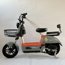 전동스쿠터 출퇴근용 전기스쿠터 2인용 전기자전거 48V 12AH, F. 그레이 위드