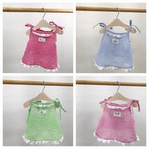 boldog 핸드메이드강아지옷 애견여름원피스 XS-3XL, 블루