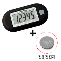 초소형 미니 자동만보기 EX-150 (야마사)포켓 만보계+건전지(CR2032) 1개 SET, 블랙