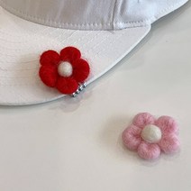 솜사탕 플라워 볼마커 [ 제작상품 / 토크버디투미 ], 레드