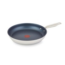 Tfal 언리미티드 컬렉션 스테인리스 스틸 플래티넘 논스틱 30.5cm(12인치) 프라이팬 4451035306, 단일사이즈