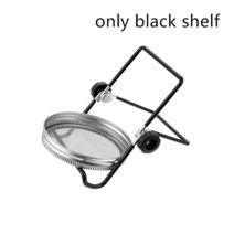1다양한 사이즈 돋아 스탠드 스트레이 유리 발아 항아리 접이식 크기 홈 주방 정원 스테인레스 스틸 도구, 03 only black shelf