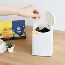 싱글라이프 화장대 데스크 원터치 미니멀 휴지통 2.5L, 화이트(2.5L)