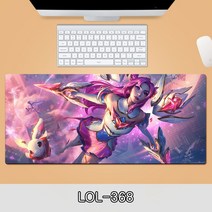게이밍 장패드 롤 LOL 디자인 마우스 패드 79종 시리즈 리그 오브 레전드 장패드 3-4mm 두께, LOL-368, 900*300*3mm