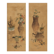 NEW 기명절지도 2폭 가리개 민화 도안 / 민화 그리기 원데이클래스 취미 수업자료, 대형, NEW 기명절지도 2폭 세트