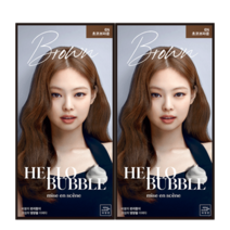 1+1미쟝센 올뉴 헬로버블 염색약 12종 염모제, 6N 초코브라운, 2개