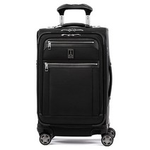 트래블프로 Travelpro Platinum Elite 소프트사이드 확장 가능한 수하물 8륜 스피너 슈트케이스 USB 포트 최대 15인치 노트북에 적합 남성 및 여성용 비, Shadow Black, Checked-Large 29-Inch