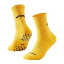 기타 위풋 논슬립 크루삭스 스포츠 중목 양말 옐로우, M