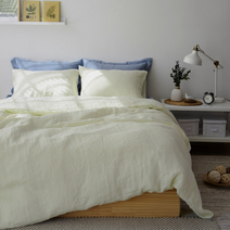 리나스디자인 리투아니아 린넨 이불커버 라임 스트라이프