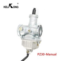 오토바이 기화기 사륜 바이크 kelkong 30mm pz30 carburetor accelerating pump choke for atv 먼지 자전거 pit quad 200cc, pz30-수동