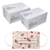 3겹 일회용 어린이 마스크 MB필터 캐릭터 덴탈 3중필터, 50매, 2개, 강아지