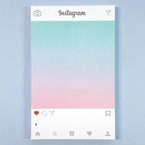 디자인달 [다이어리꾸미기 감성 떡메모지] 메모지 100매, 05-인스타그램(그라데이션)