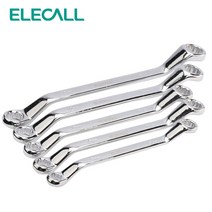 Elecall 도구 상자 엔드 렌치 1pc 완전 광택 양면 매화 벚꽃 렌치 손 수리 도구 스패너 렌치, 1개, 8x10mm