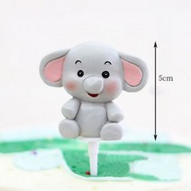 [라임] 정글 동물 컵케익 토퍼 생일 축하 파티 장식 테마 아이 베이킹 용품, [25] green