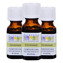 아우라카시아 퓨어 에센셜 오일 제라늄, 15ml, 3개