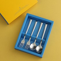 인스푼 티스푼포크 돌답례품 티스푼세트, 티티 4P (포크2+티스푼2), 인쇄 / 포장 (빨강도트)