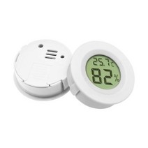 -50 ~ 70 °C 미니 원형 LCD 디지털 온도계 습도계 냉장고 냉동고 테스터 온도 센서 습도 측정기 감지기, 한개옵션1, WHITE