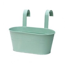 유용한 금속 양동이 실내 발코니 화분 이중후크 친환경식물 변형 방지 가정용품, green