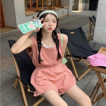 영제휴팀07080647636 밴딩점프슈트 롱코디 여자플라워 여자긴 러블리 여성점프슈트 민소매 편한