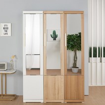 얼리넬 전신거울 수납 화장대, 오크