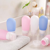 미소 여행용 실리콘 공병 화장품 용기 휴대용 리필 튜브, 1개, 원형 38ml 블루